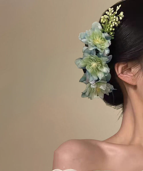 Pink Floral Alloy Hairpin Fashion Fabric FashionChic