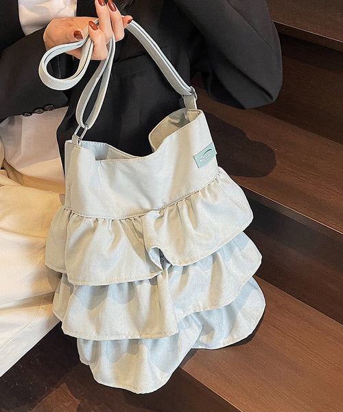 Shoulder Fashion Patchwork Pink Canvas Bags Ruffled FashionChic