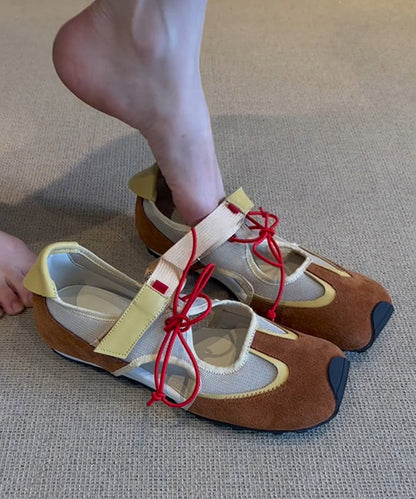 Shoes Hollow Fashion Splicing Women Up Flat Out For Purple Lace FashionChic