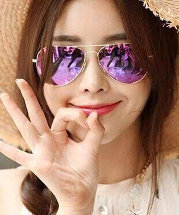 Fashion Purple Polarized Metal Sunglasses For Women XS1041 Ada Fashion