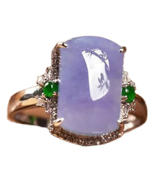 Fashion Purple Sterling Silver Overgild Gem Stone Rings AC1051 Genistyle Shop