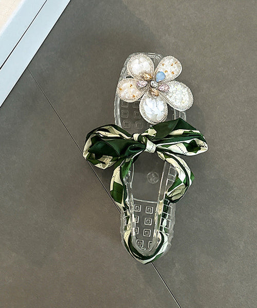 Red Flower Flats Square Out Shoes Fashion Toe Hollow FashionChic