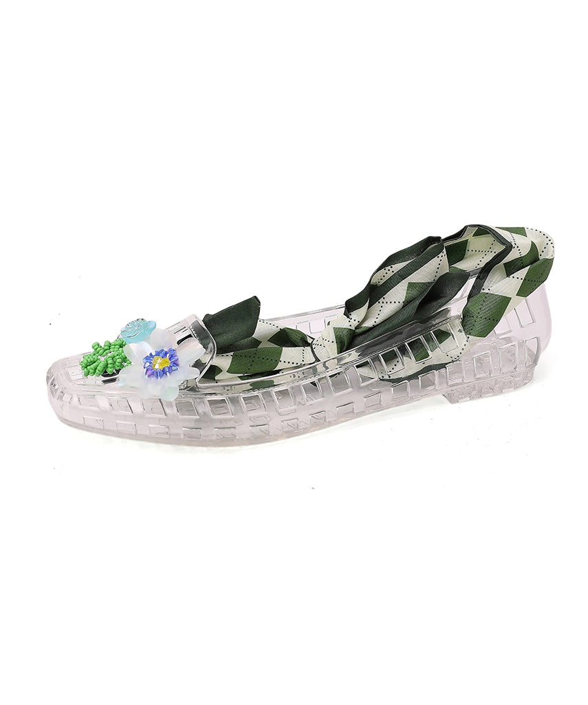 Red Flower Flats Square Out Shoes Fashion Toe Hollow FashionChic