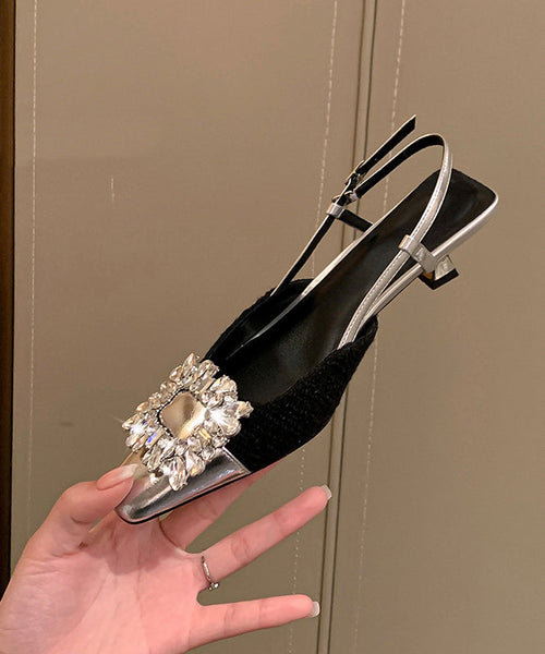 Fashion Rose Sandals Hollow Out Splicing High Heel Sandals OI051 shoe-LX240801