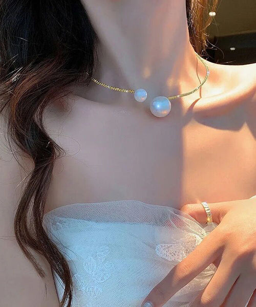 Fashion Silk Copper Alloy Pearl Choker YU020 ABC