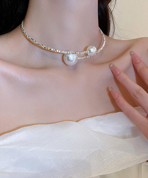 Fashion Silk Copper Alloy Pearl Choker YU020 ABC