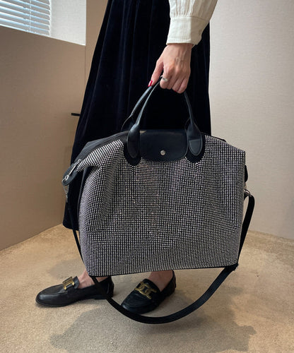 Fashion Silver Large Capacity Zircon Encrusted Handbag WI035 Bag-BGS241105