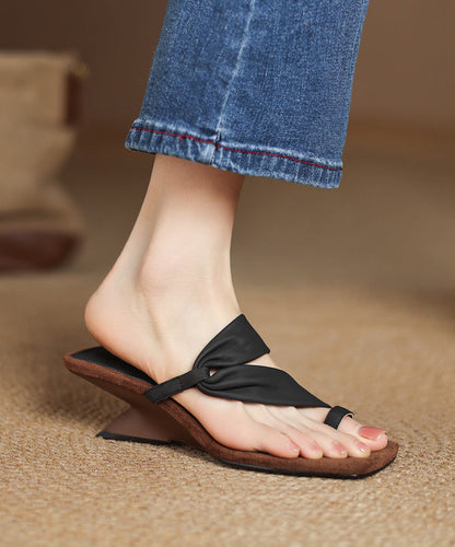 Fashion Flip Wedge Flops Silver Sheepskin FashionChic