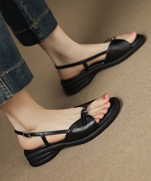 Fashion Peep Pink Splicing Sandals Chunky Sheepskin Toe FashionChic