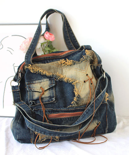 Fashion Tassel Large Capacity Denim Satchel Bag Handbag SX1015 Ada Fashion