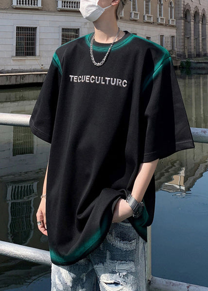 Fashion White O Neck Patchwork Cotton Best T Shirts For Men Summer WA010 MENT241110