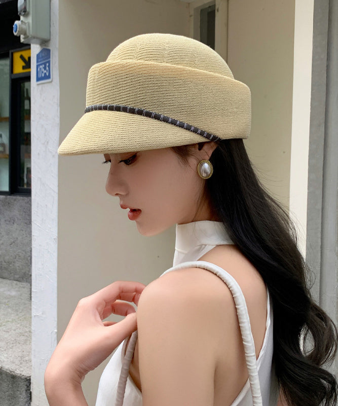 Sun Hat Knit Yellow Thin Breathable Fashion FashionChic