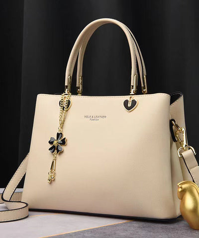 Fashionable And Versatile Apricot Leather Large Capacity Handbag ZX1015 Ada Fashion