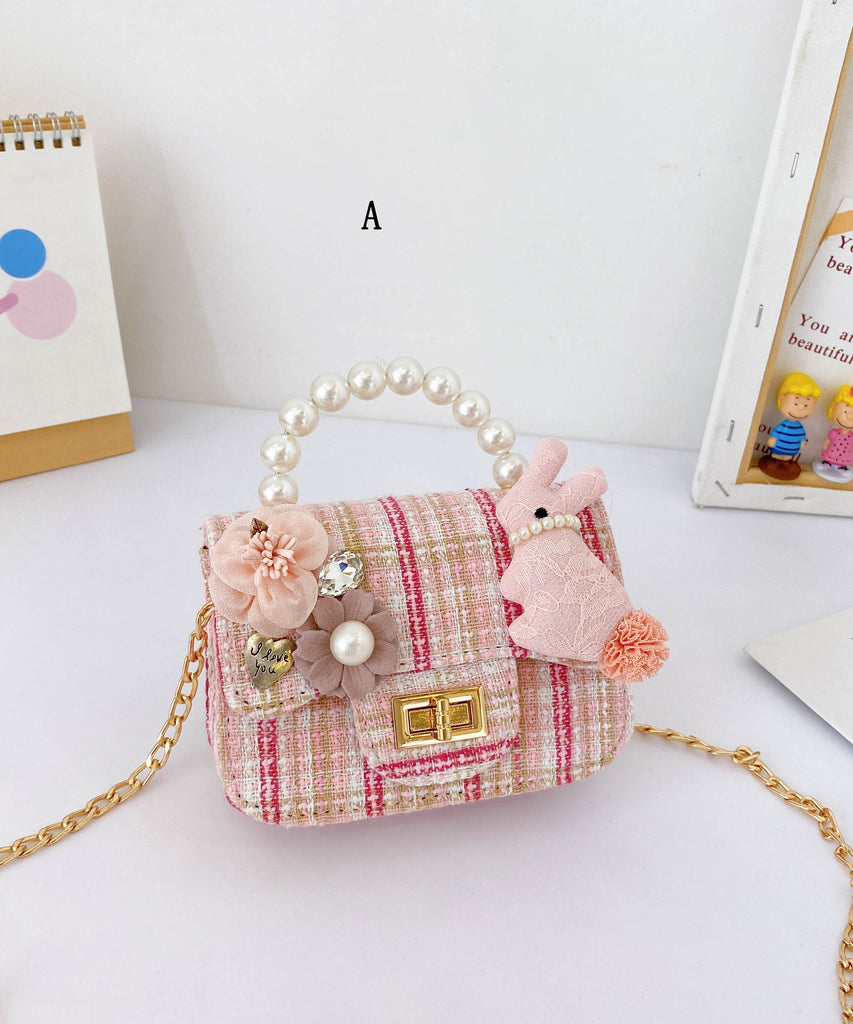 Fashionable Cute Mini Kids Girls Nail bead Messenger Bag IU017 Bag-BGS240803