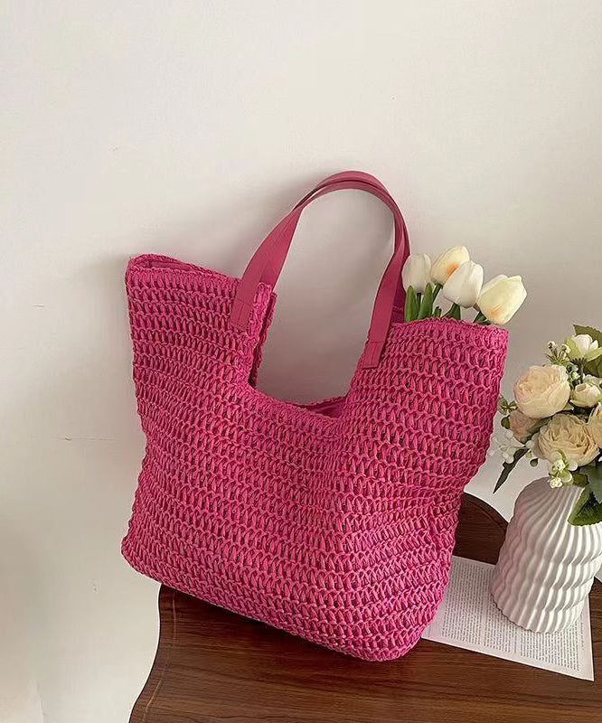 Fashionable Green Versatile Large Capacity Straw Woven Shoulder Bag HJ1014 Ada Fashion