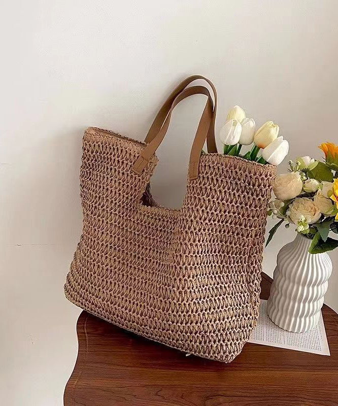 Fashionable Green Versatile Large Capacity Straw Woven Shoulder Bag HJ1014 Ada Fashion