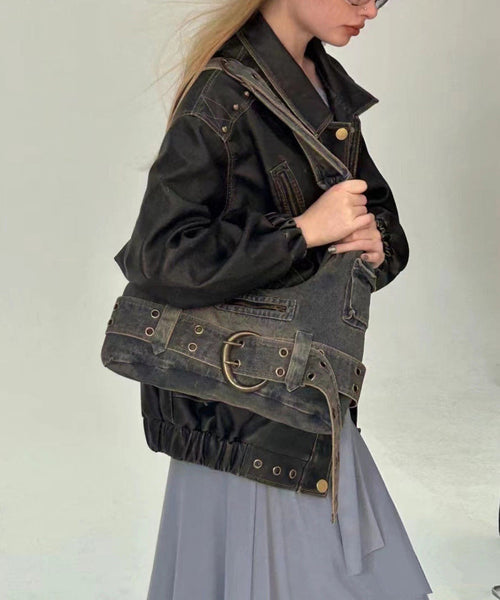 Fashionable Spicy Girl Large Capacity Denim Shoulder Bag MM067 Bag-BGS240620