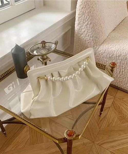 Fashionable Versatile Red Pleated Pearl Handbag GG069 Bag-BGS240606