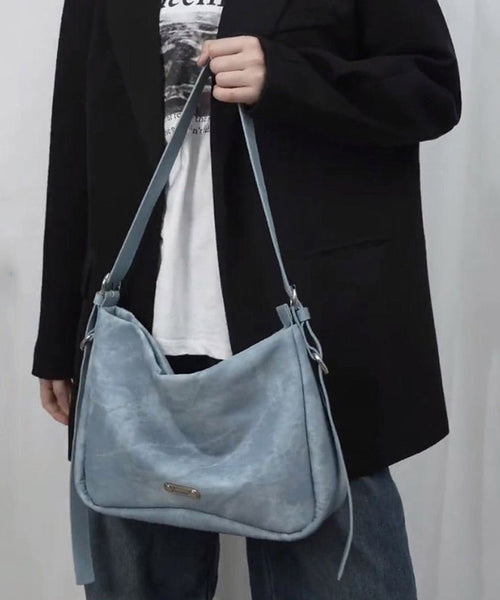 Fine Black Canvas Patchwork Faux Leather Messenger Bag UU1086 Bag-BGS240527