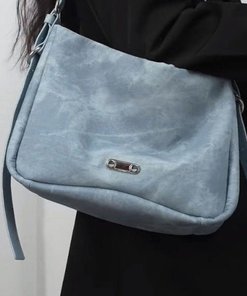 Fine Black Canvas Patchwork Faux Leather Messenger Bag UU1086 Bag-BGS240527