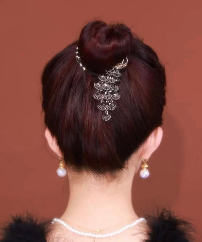 Fine Black Metal Inlaid Gem Stone Zircon Peacock Hairpin GH1009 Ada Fashion