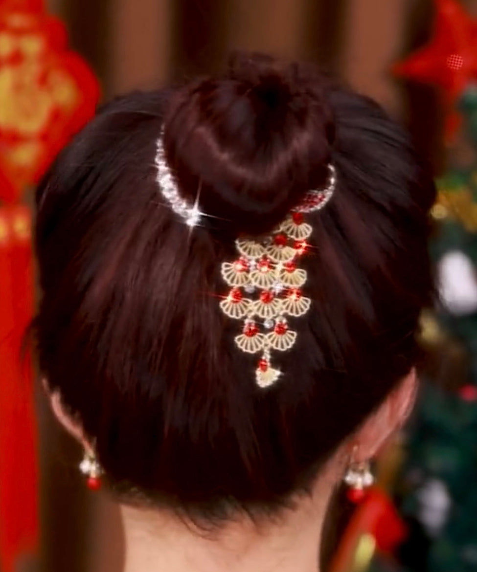 Fine Black Metal Inlaid Gem Stone Zircon Peacock Hairpin GH1009 Ada Fashion