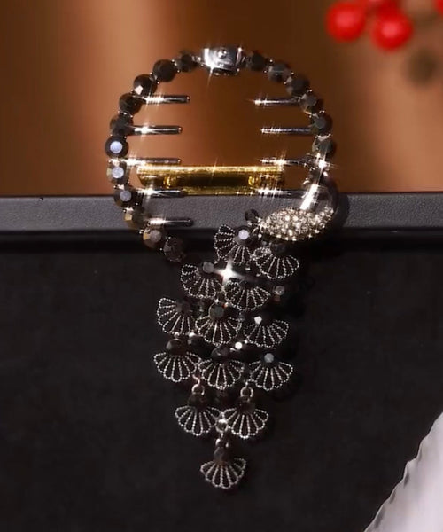 Fine Black Metal Inlaid Gem Stone Zircon Peacock Hairpin GH1009 Ada Fashion