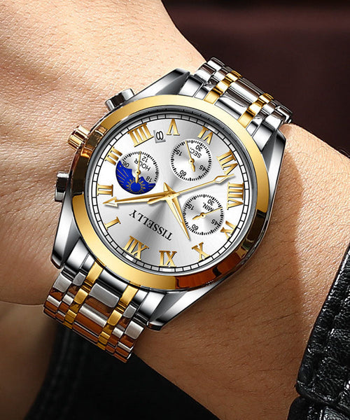 Waterproof Alloy Stainless Black Reinforced Fine Blue Steel Glass FashionChic