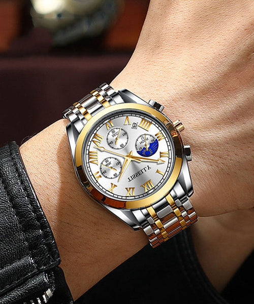 Waterproof Alloy Stainless Black Reinforced Fine Blue Steel Glass FashionChic