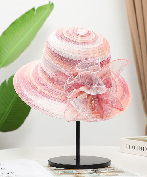 Blue Hat Fine Organza Sun Floppy Floral FashionChic