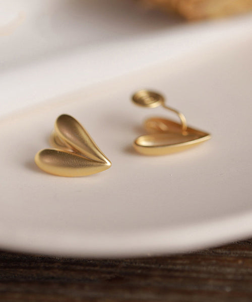 Gold LoveStud Copper Earrings Alloy Fine FashionChic