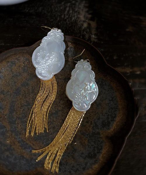 Tassel Gold Sterling Magpie Silver Fine Drop Shell Overgild FashionChic