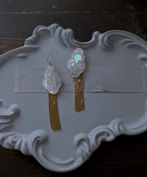 Tassel Gold Sterling Magpie Silver Fine Drop Shell Overgild FashionChic