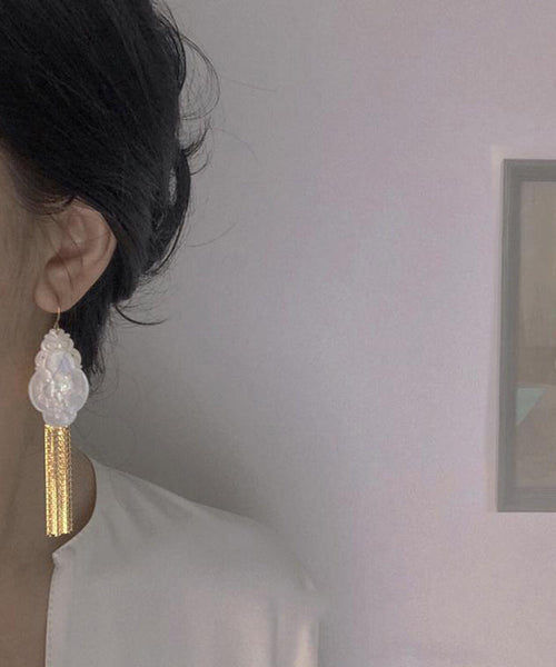 Tassel Gold Sterling Magpie Silver Fine Drop Shell Overgild FashionChic