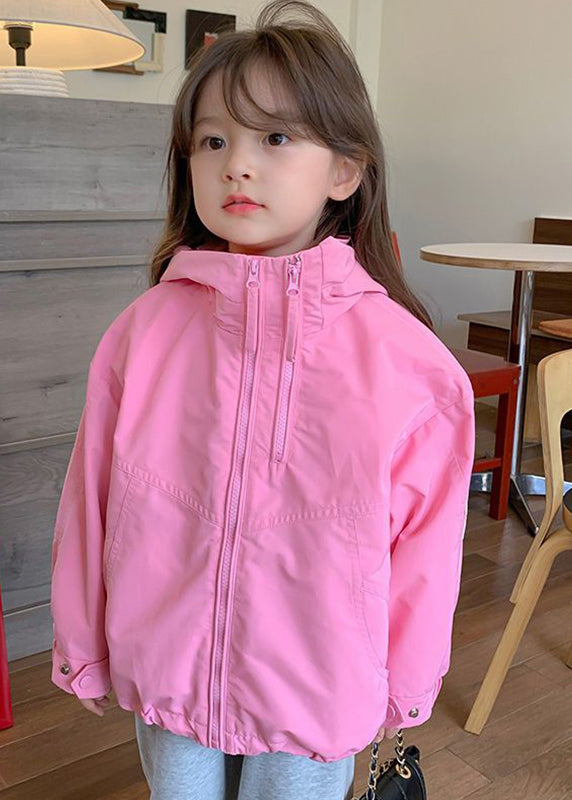 Fine Green Patchwork Zippered Girls Hoodie Coat Fall QV045 MM-RCTZCGTS241026