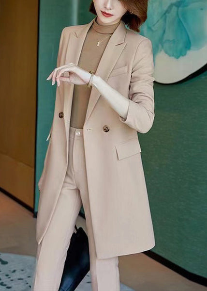 Fine Khaki Double Breast Spandex Trench Coats Spring YJ012 ABC