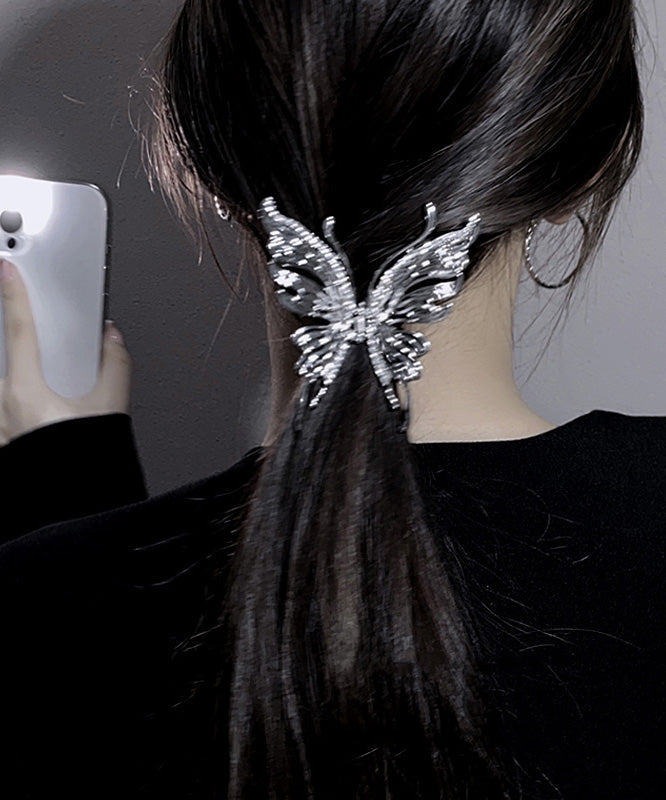 Fine Metal Zircon Butterfly Shark Hairpin YD011 ABC