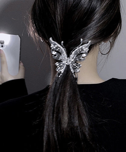 Fine Metal Zircon Butterfly Shark Hairpin YD011 ABC