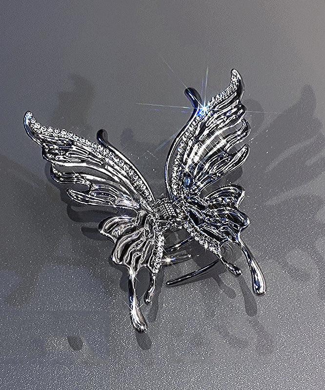 Fine Metal Zircon Butterfly Shark Hairpin YD011 ABC