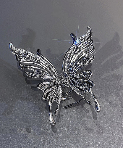 Fine Metal Zircon Butterfly Shark Hairpin YD011 ABC