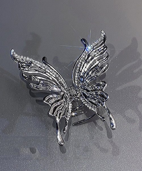 Fine Metal Zircon Butterfly Shark Hairpin YD011 ABC