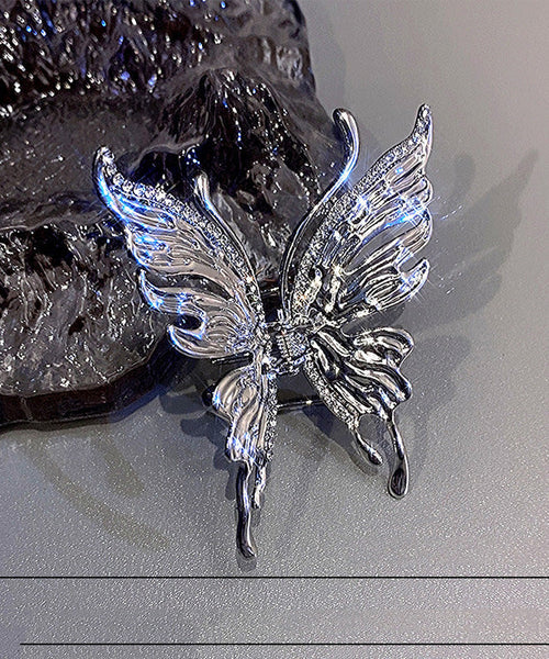 Fine Metal Zircon Butterfly Shark Hairpin YD011 ABC