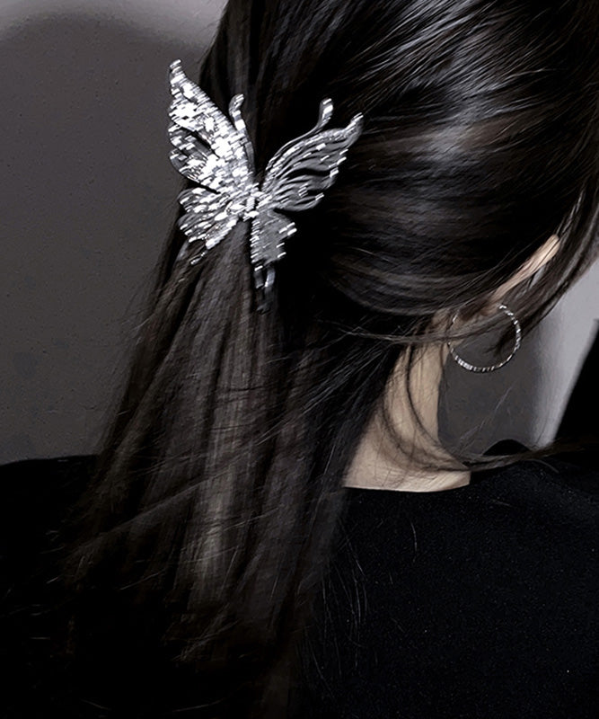 Fine Metal Zircon Butterfly Shark Hairpin YD011 ABC