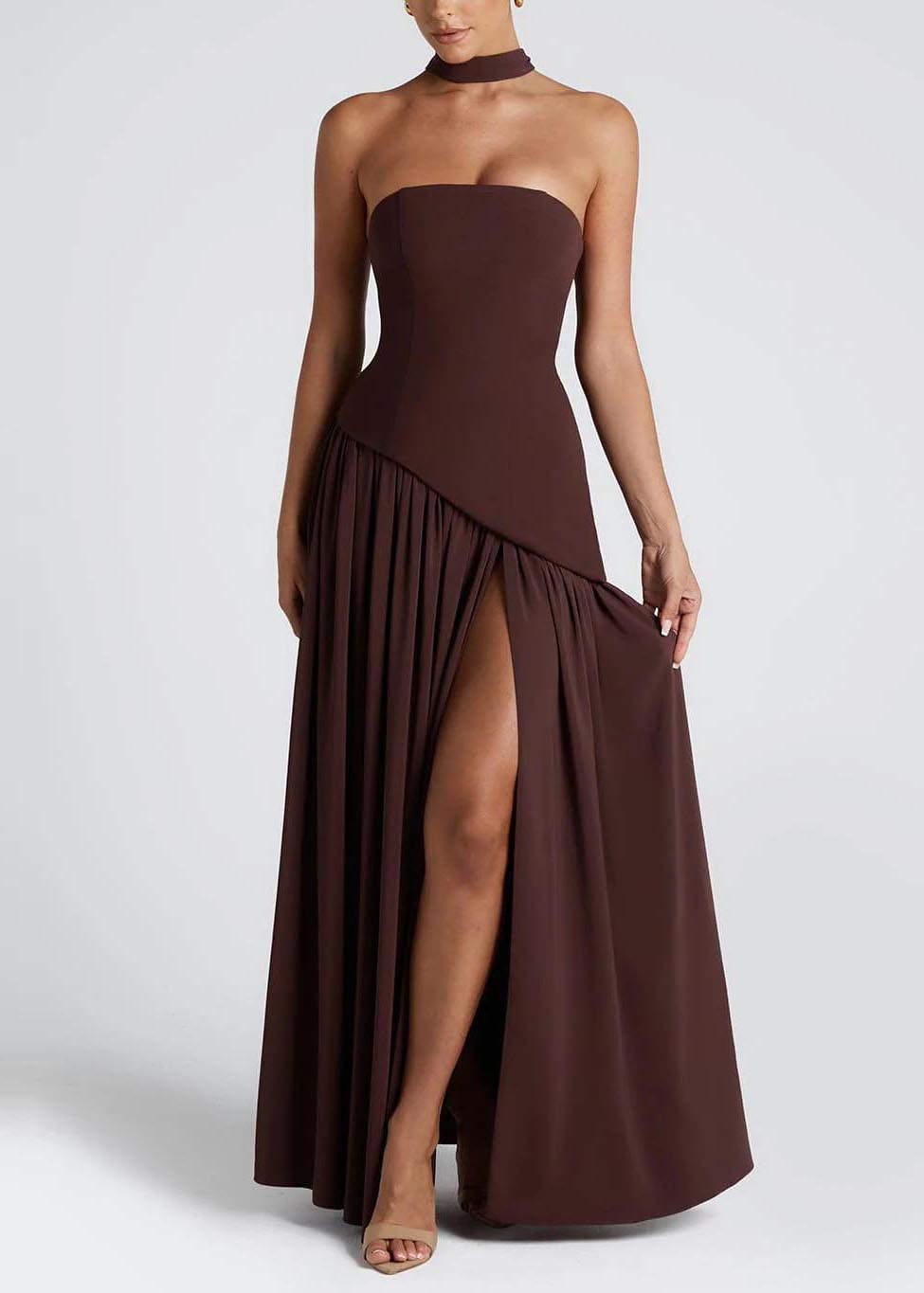 Dresses Side Evening Summer Open Hem Large Fine Exra Mulberry FashionChic