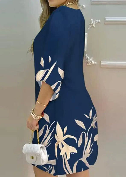 Print Holiday Summer Cotton Dress Fine Oversized FashionChic