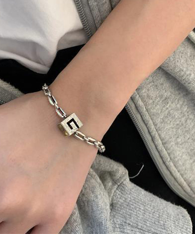 Fine Purple Copper Zircon Gem Stone Chain Bracelet QU053 JEW-BRA241007