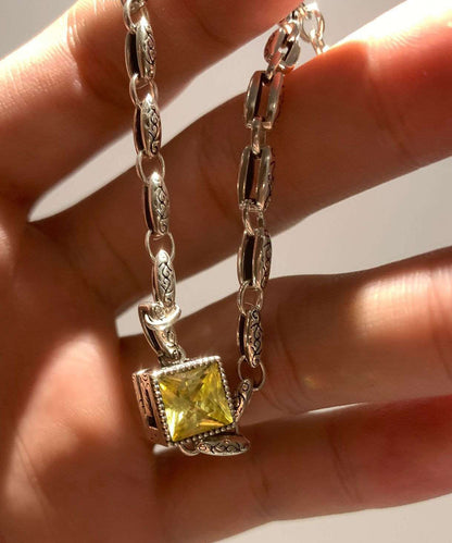 Fine Purple Copper Zircon Gem Stone Chain Bracelet QU053 JEW-BRA241007