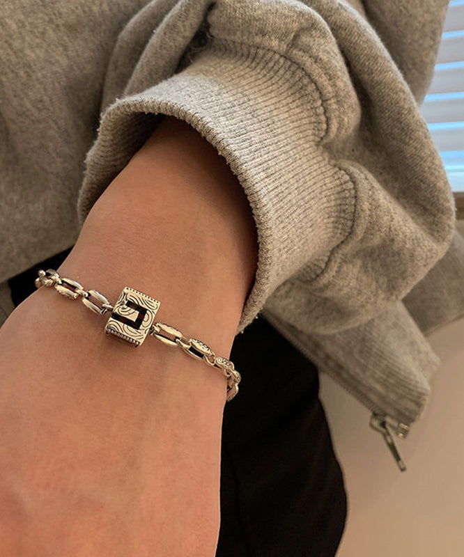 Fine Purple Copper Zircon Gem Stone Chain Bracelet QU053 JEW-BRA241007