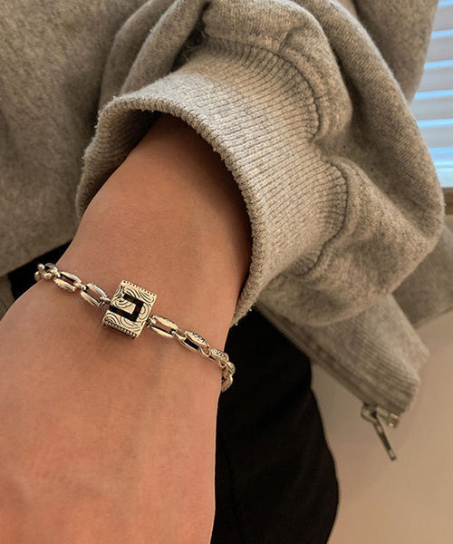 Fine Purple Copper Zircon Gem Stone Chain Bracelet QU053 JEW-BRA241007