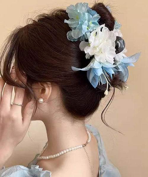 Floral Purple Shark Plastic Fine Clamp Hairpin FashionChic